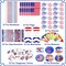 156pcs Patriotic Party Favors – Flags, Sunglasses, Necklaces, Slap Bracelets, Blowouts, Mustaches, Brooches & Stickers for 4th of July